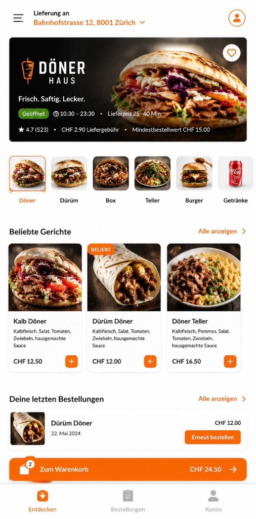 Bestellsystem Döner Haus