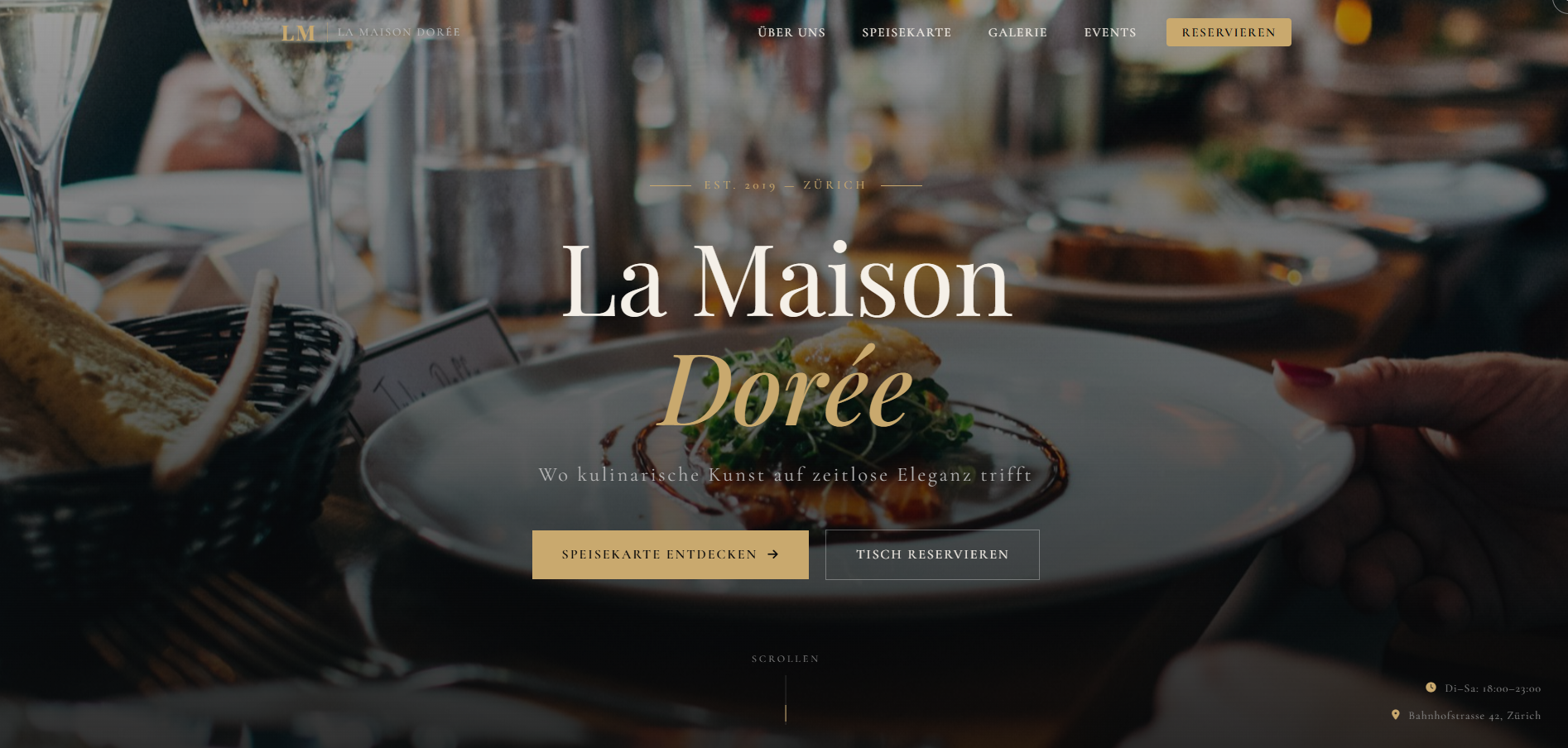 La Maison Dorée - Restaurant Website